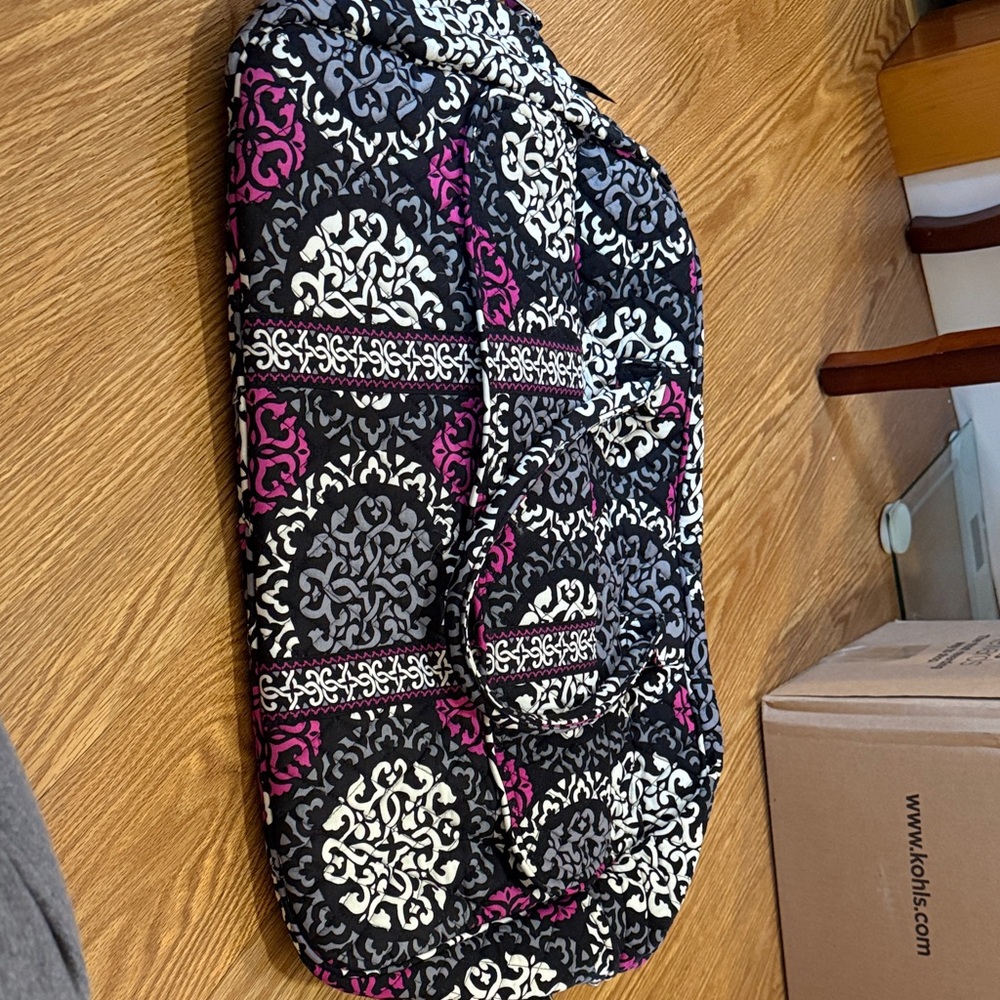 Vera Bradley Black and Pink Patterned Bag